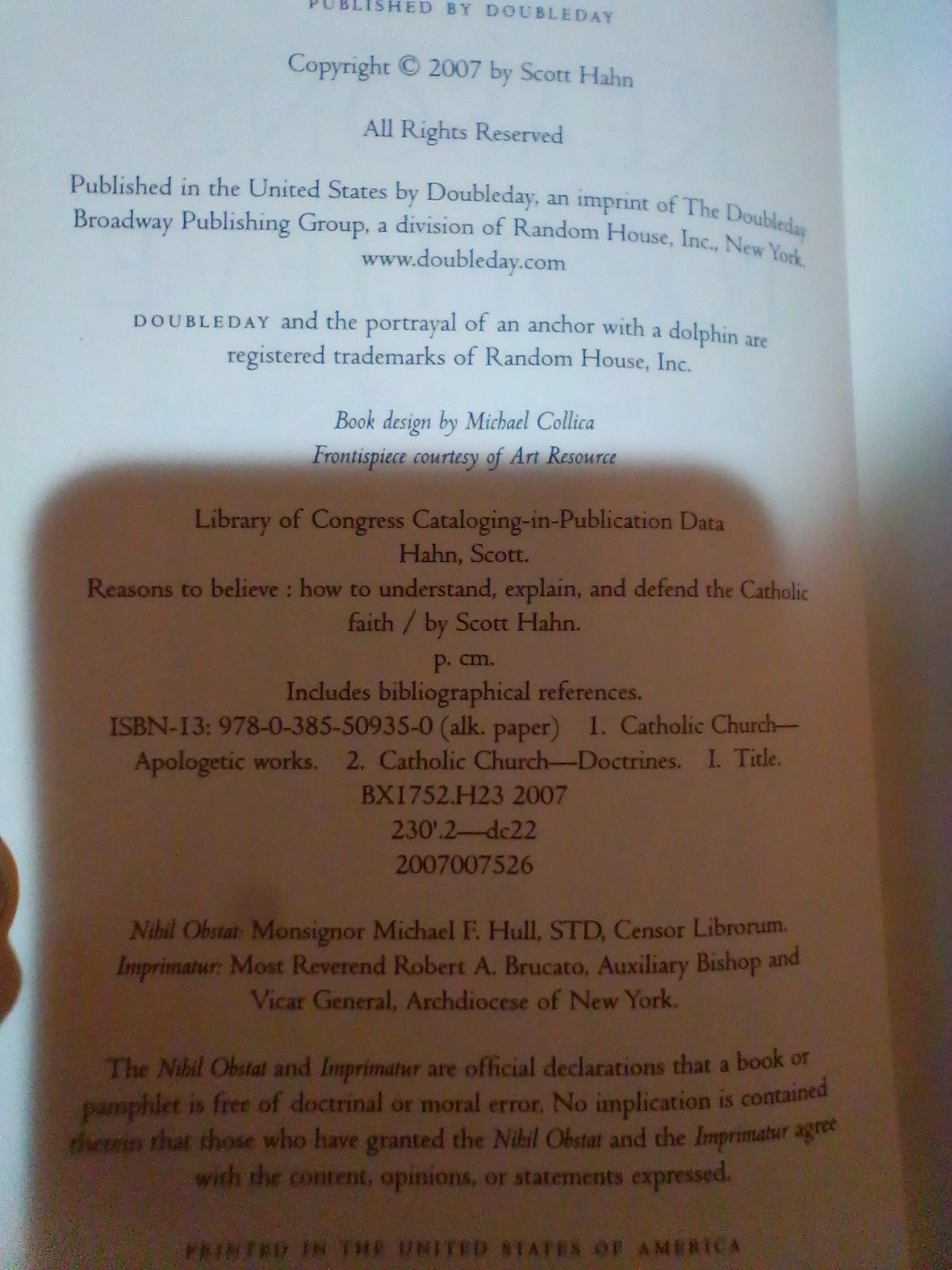 Reasons to Believe: How to Understand Explain and Defend the Catholic Faith~Hahn