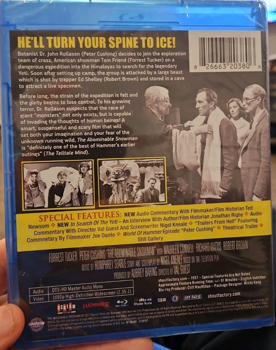 ABOMINABLE SNOWMAN OF THE HIMALAYAS – BLU-RAY – HAMMER -SPECIAL ED-NEW & SEALED