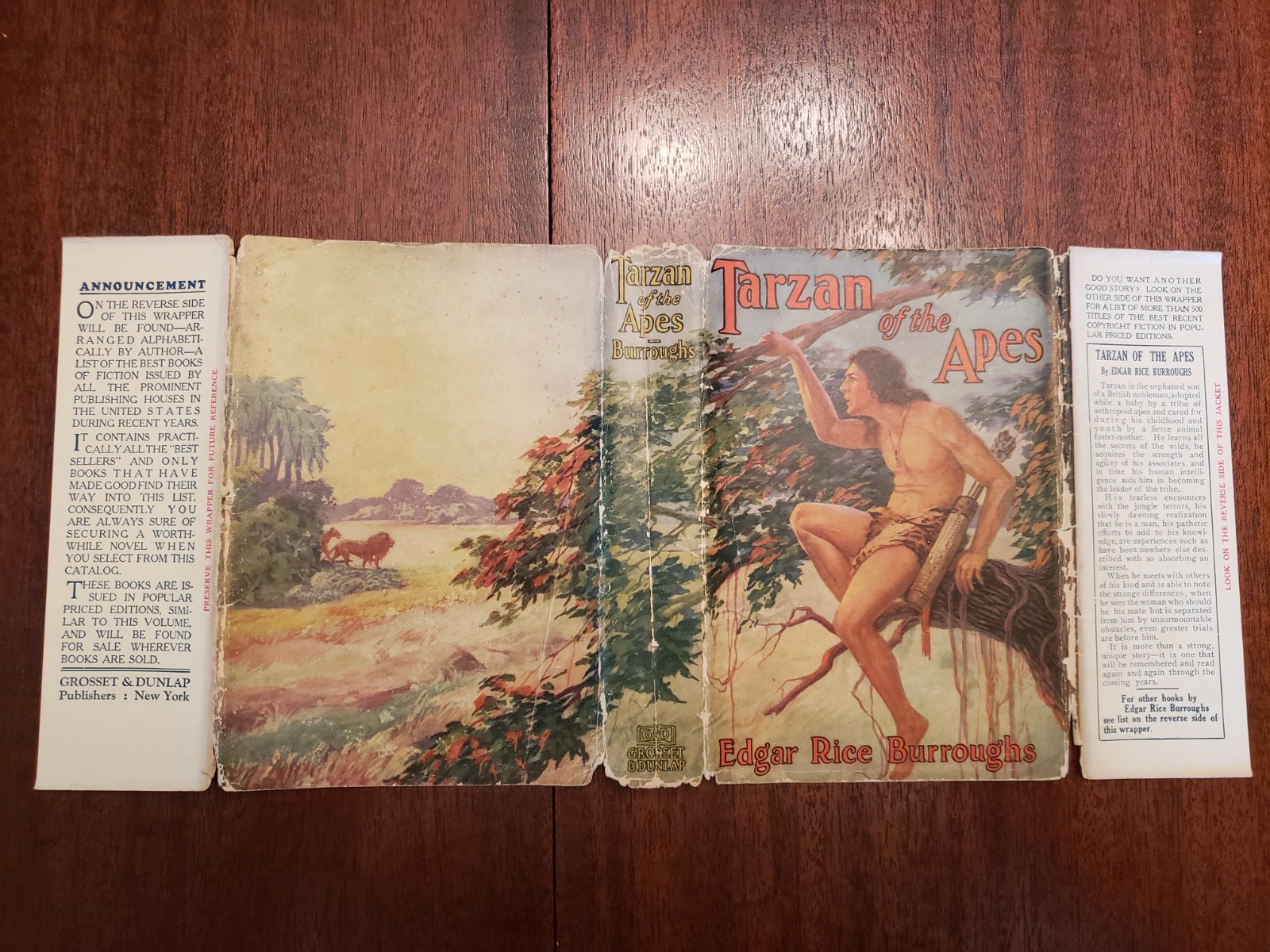 Tarzan of the Apes by Edgar Rice Burroughs, 1st Grosset & Dunlap edition 1927