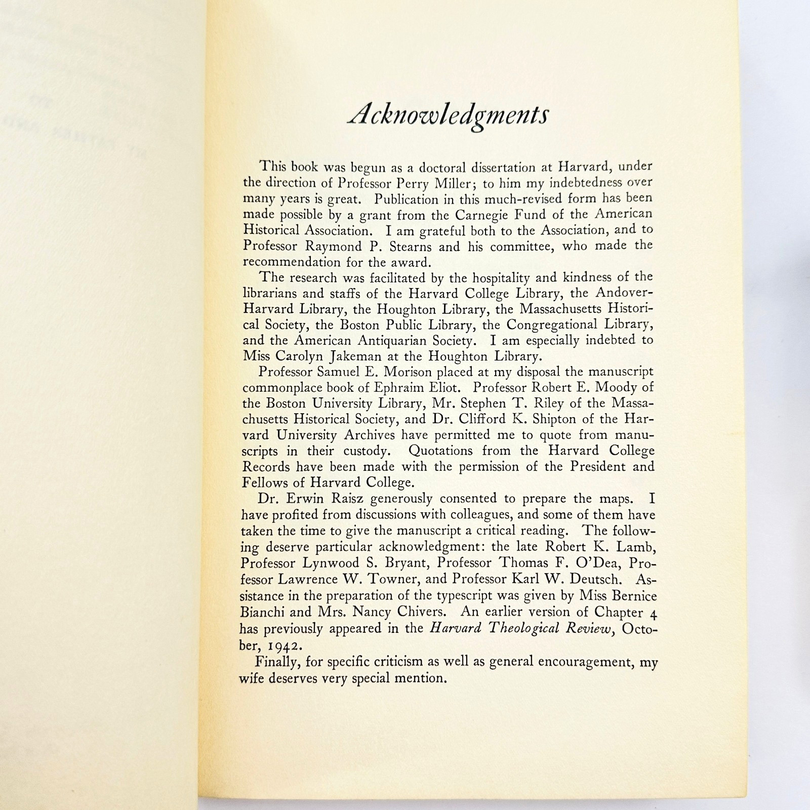 The Beginnings of Unitarianism in America Conrad Wright 1955 Hardcover Book