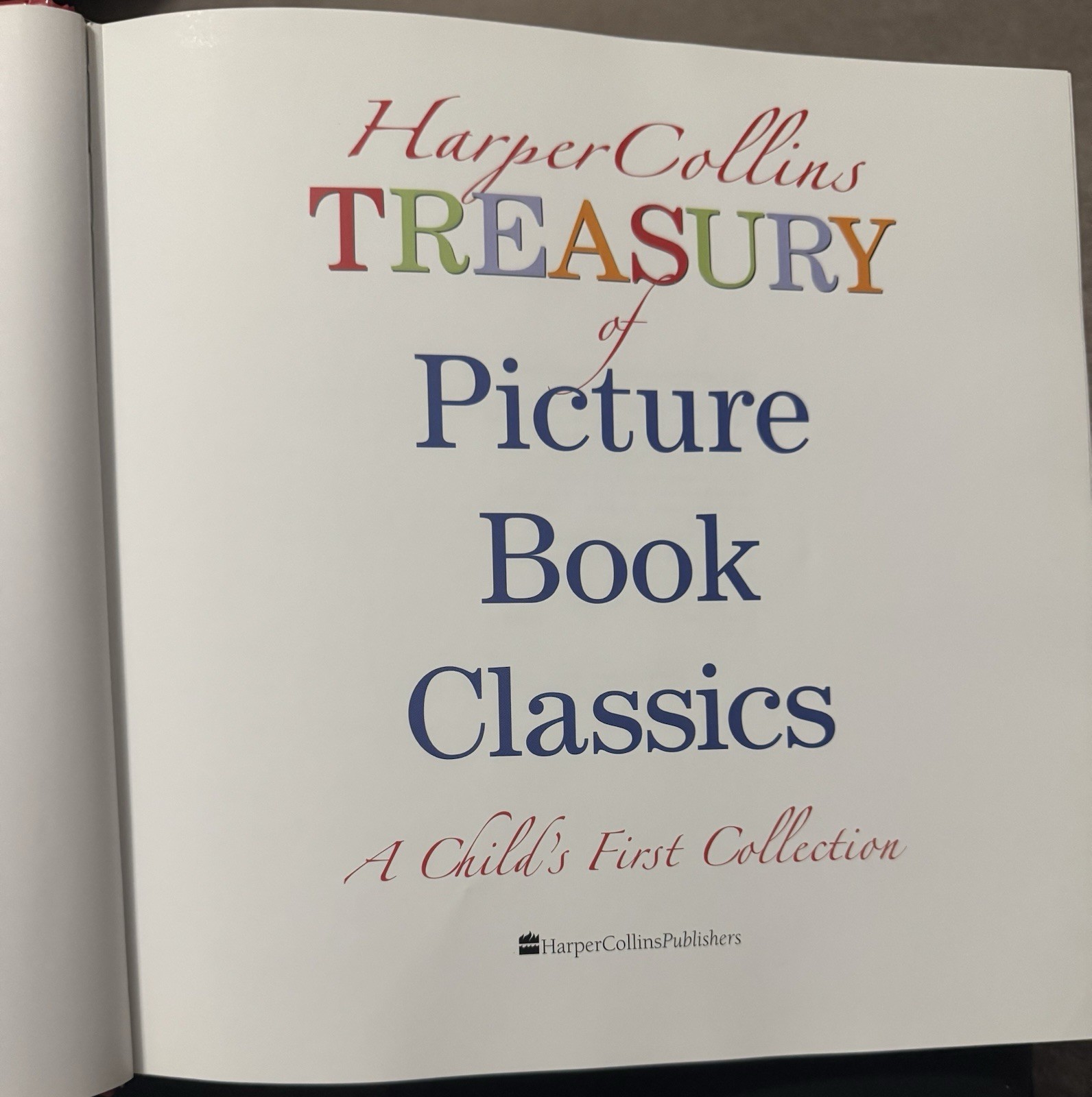 Harper Collins Treasure Picture Book A Child’s First Collection Hardcover