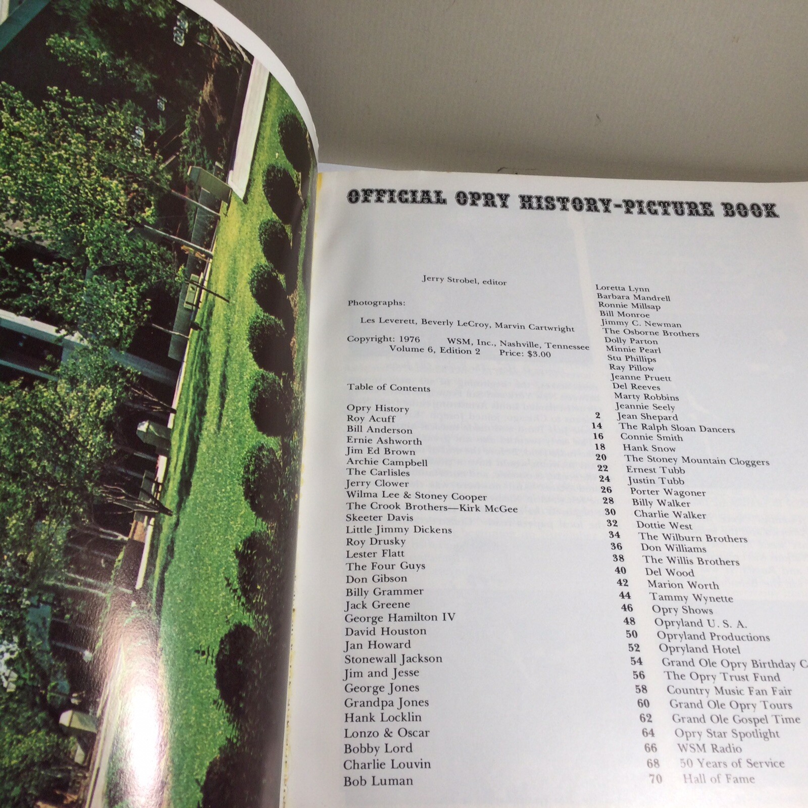 Grand Ole Opry WSM Picture-History Book 50th Anniversary Issue 1976 156 pages