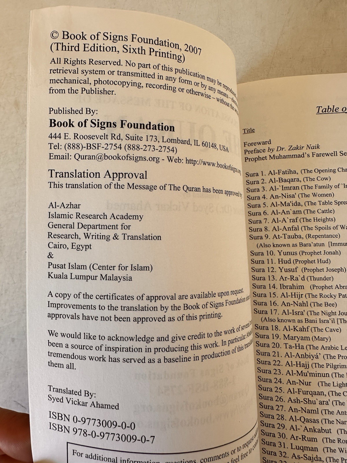 The Clear Quran : A Thematic English Translation of the Message of the Final…