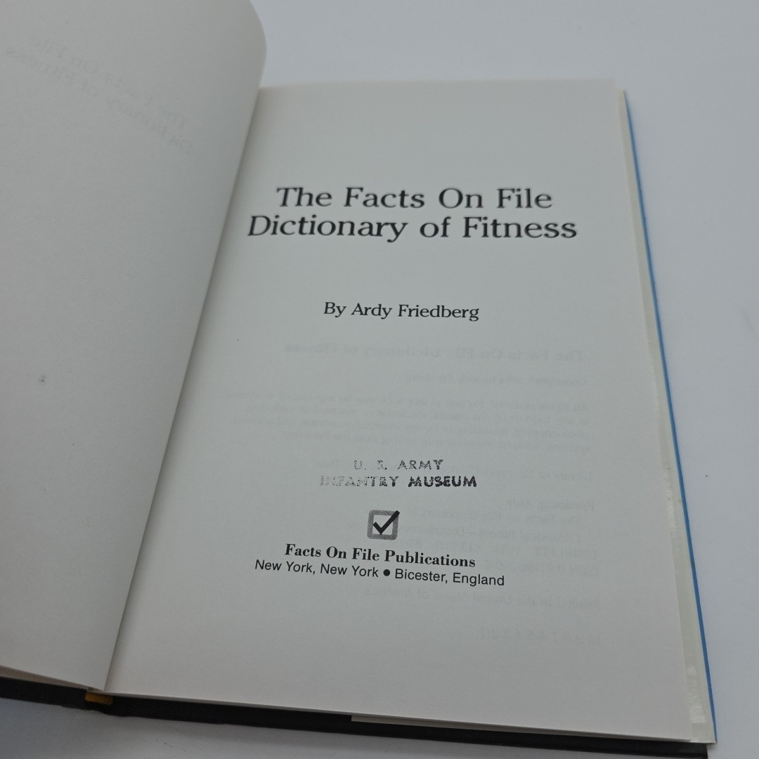 The Facts On File Dictionary of Fitness Ardy Friedberg 1984 Hardcover AG