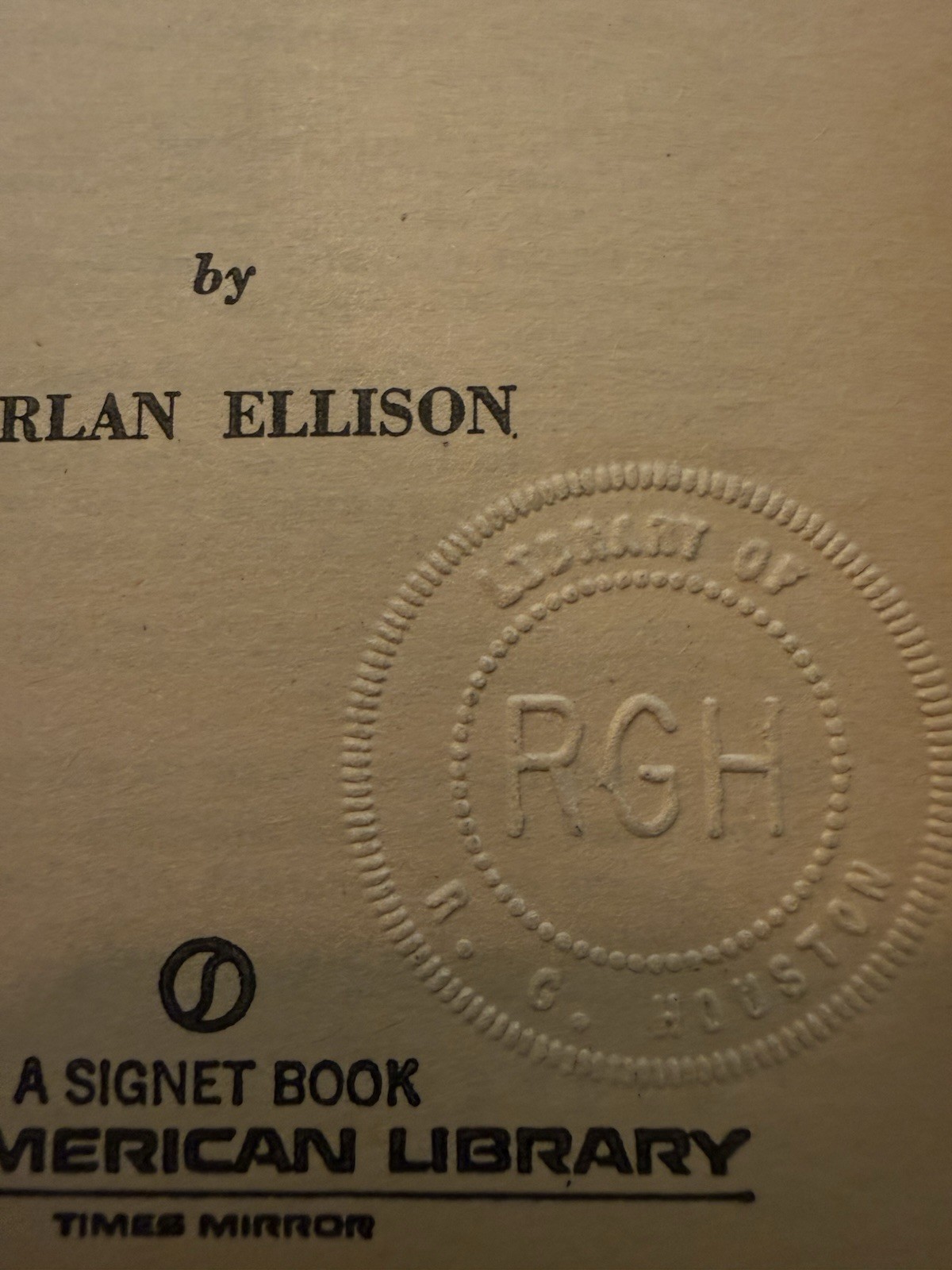 Harlan Ellison Beast That Shouted Love at the Heart of the World PB 1974 Signet