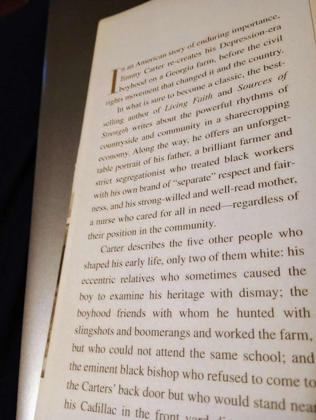 Vintage An Hour Before Daylight Memories of a Rural Boyhood By Jimmy Carter HC