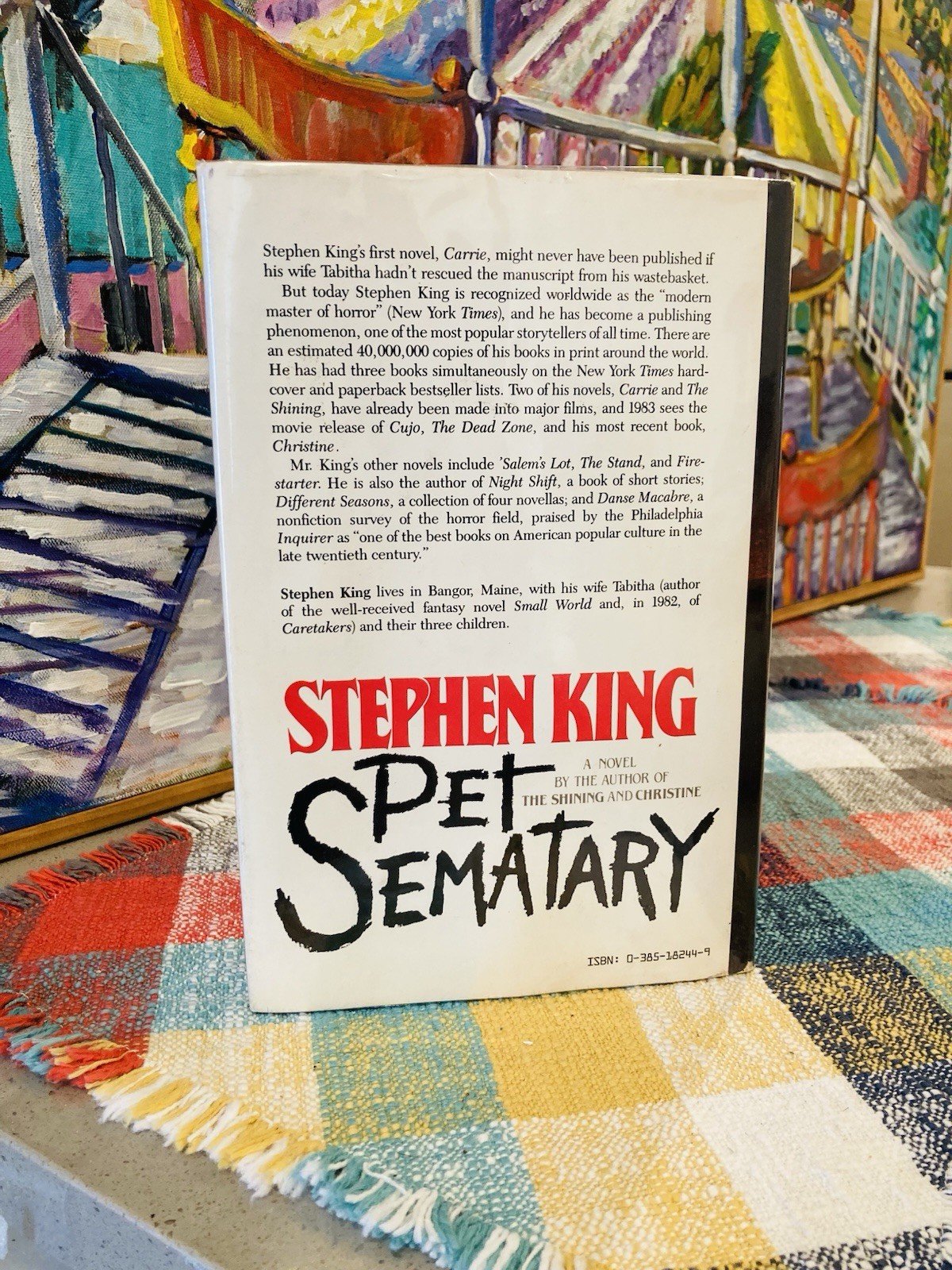 NICE!!! Stephen King Pet Sematary TRUE 1st Edition (Y38) $15.95 DOUBLEDAY