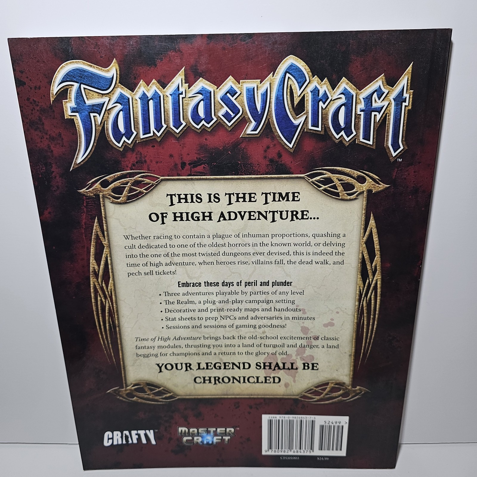 Crafty Games Fantasycraft RPG Time of High Adventure Fantasy Master Craft