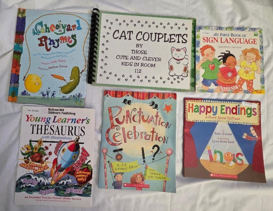 Lot of 6~ Language Arts Picture Books ~ Punctuation, Suffixes~ Teacher Library