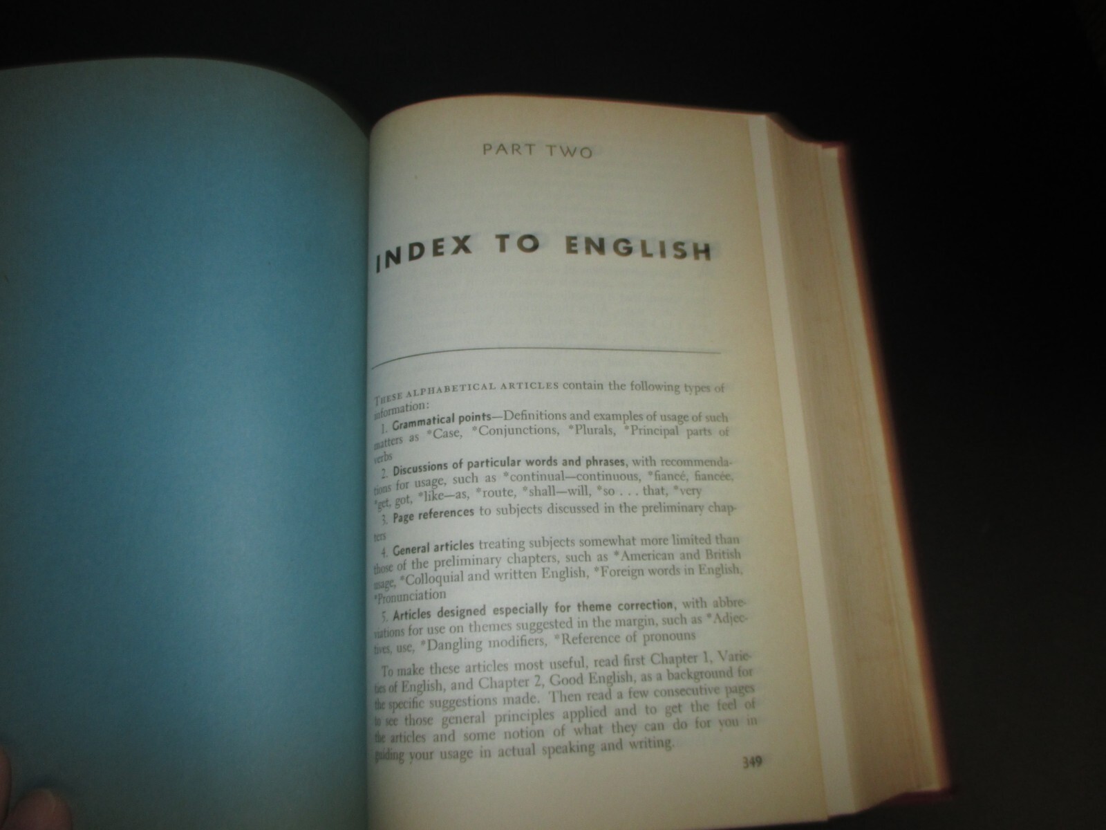 Writer’s Guide And Index To English-1942 Hardcover/800 Pages