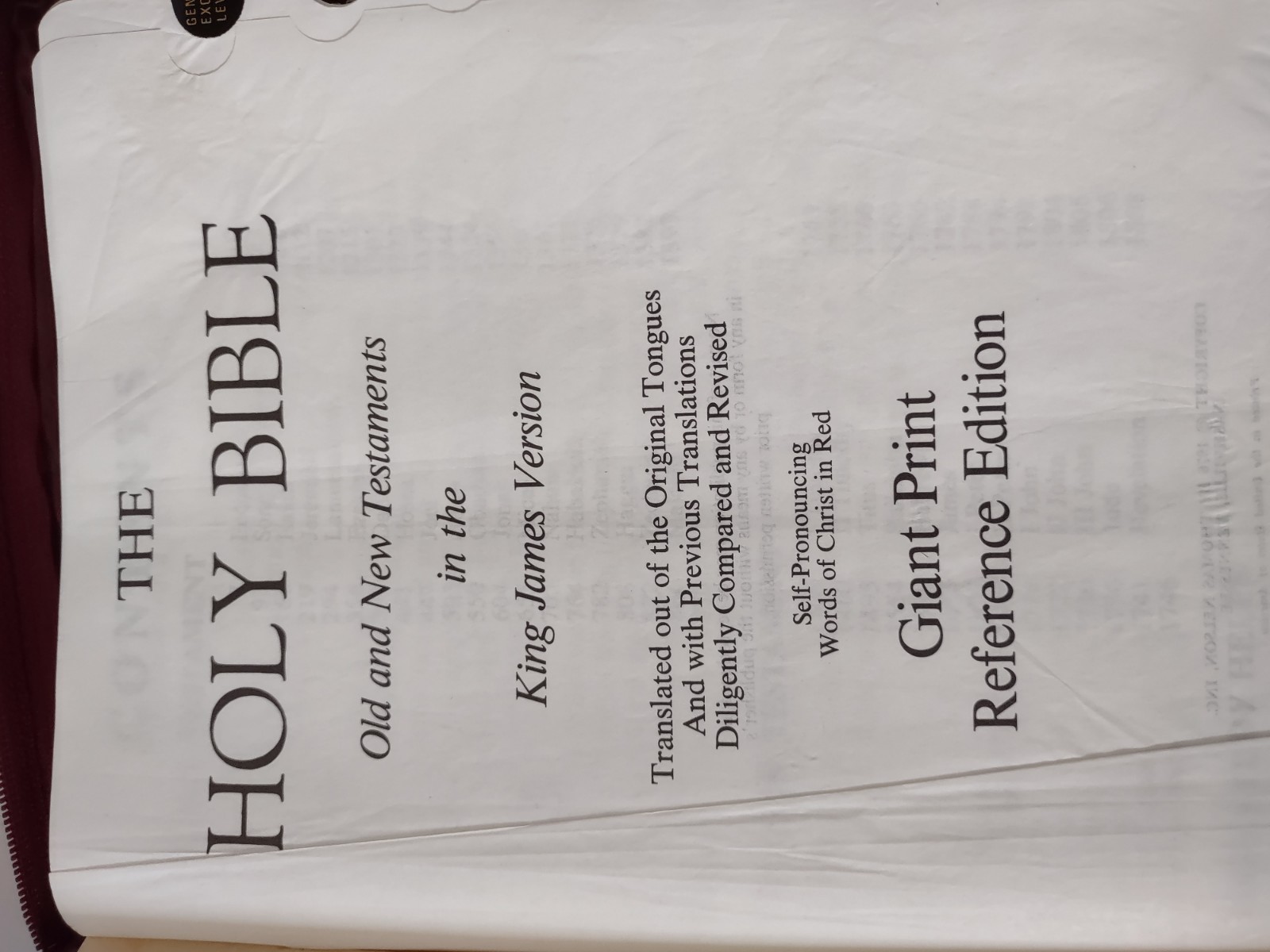 Giant Print KJV Bible Reference Ed Leather 1976 King James Thomas Nelson & COVER