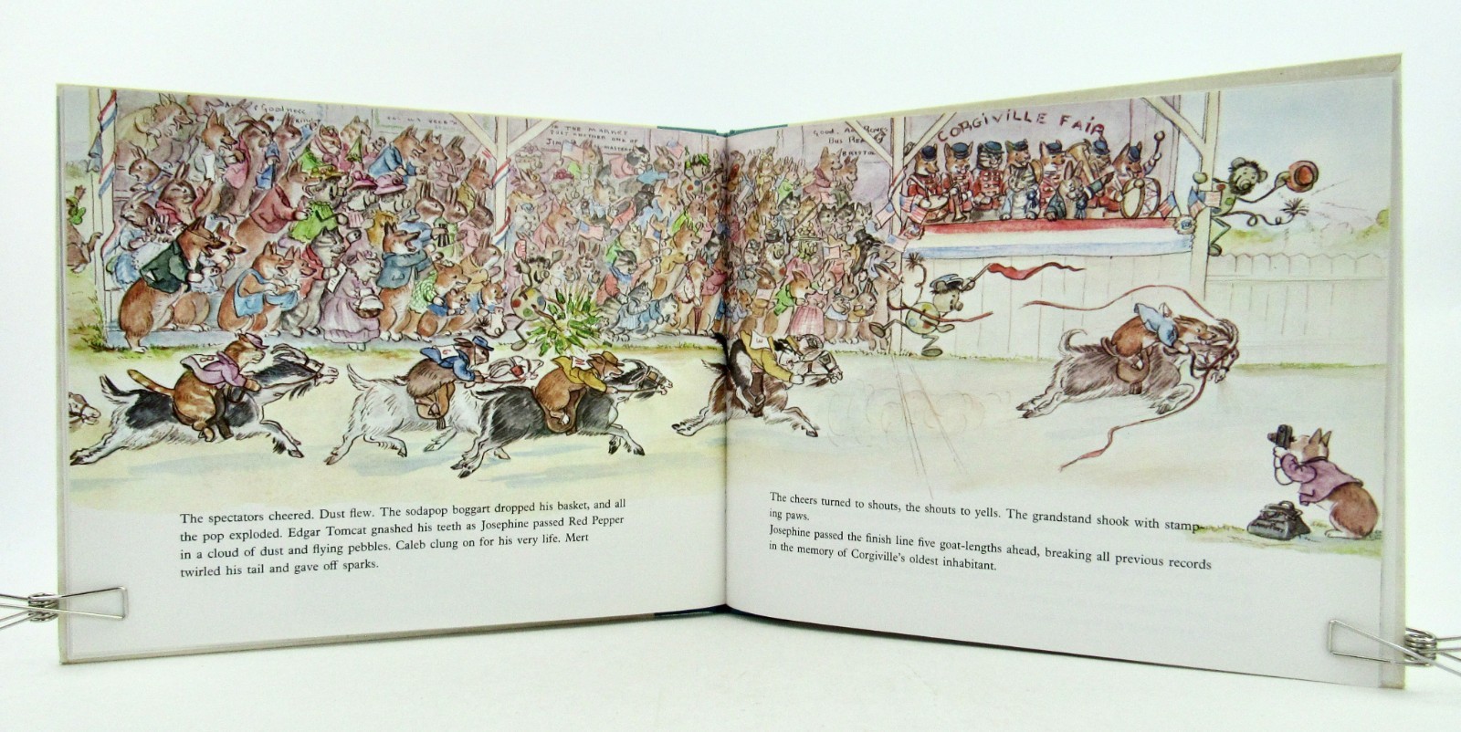 CORGIVILLE FAIR Tasha Tudor 1971 3rd Printing Signed HBDJ Near Fine