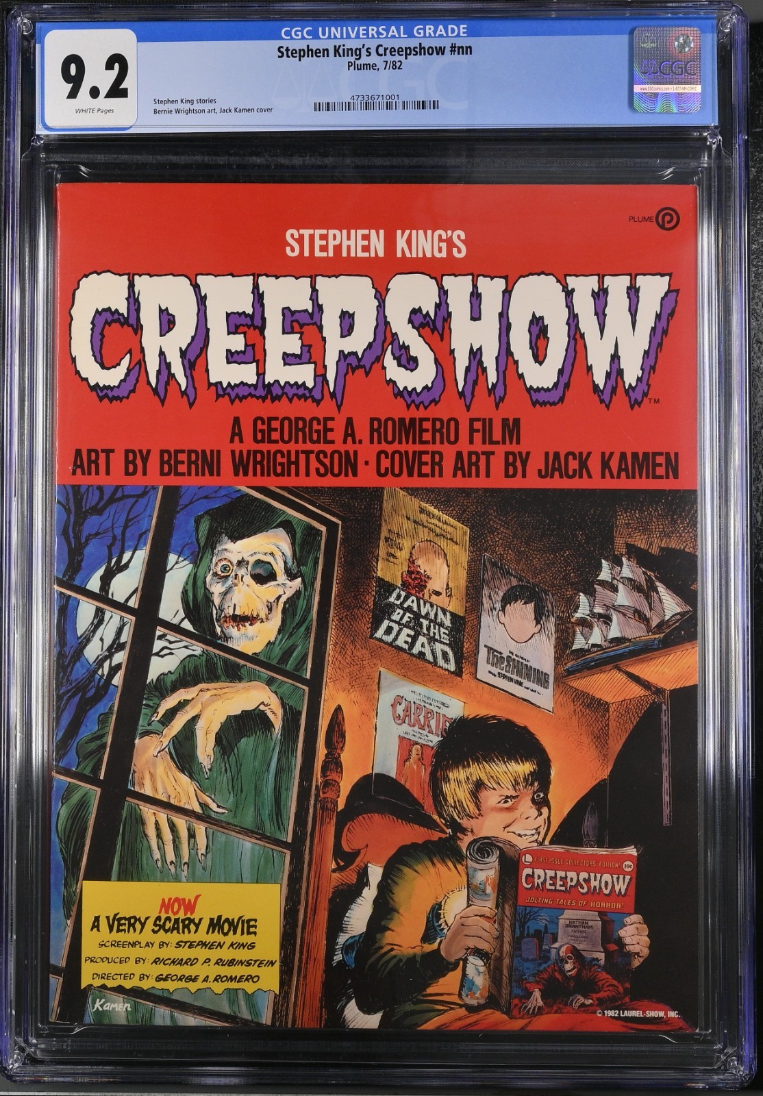 Stephen King’s Creepshow CGC 9.2 1982 Plume 1st Print Berni Wrightson