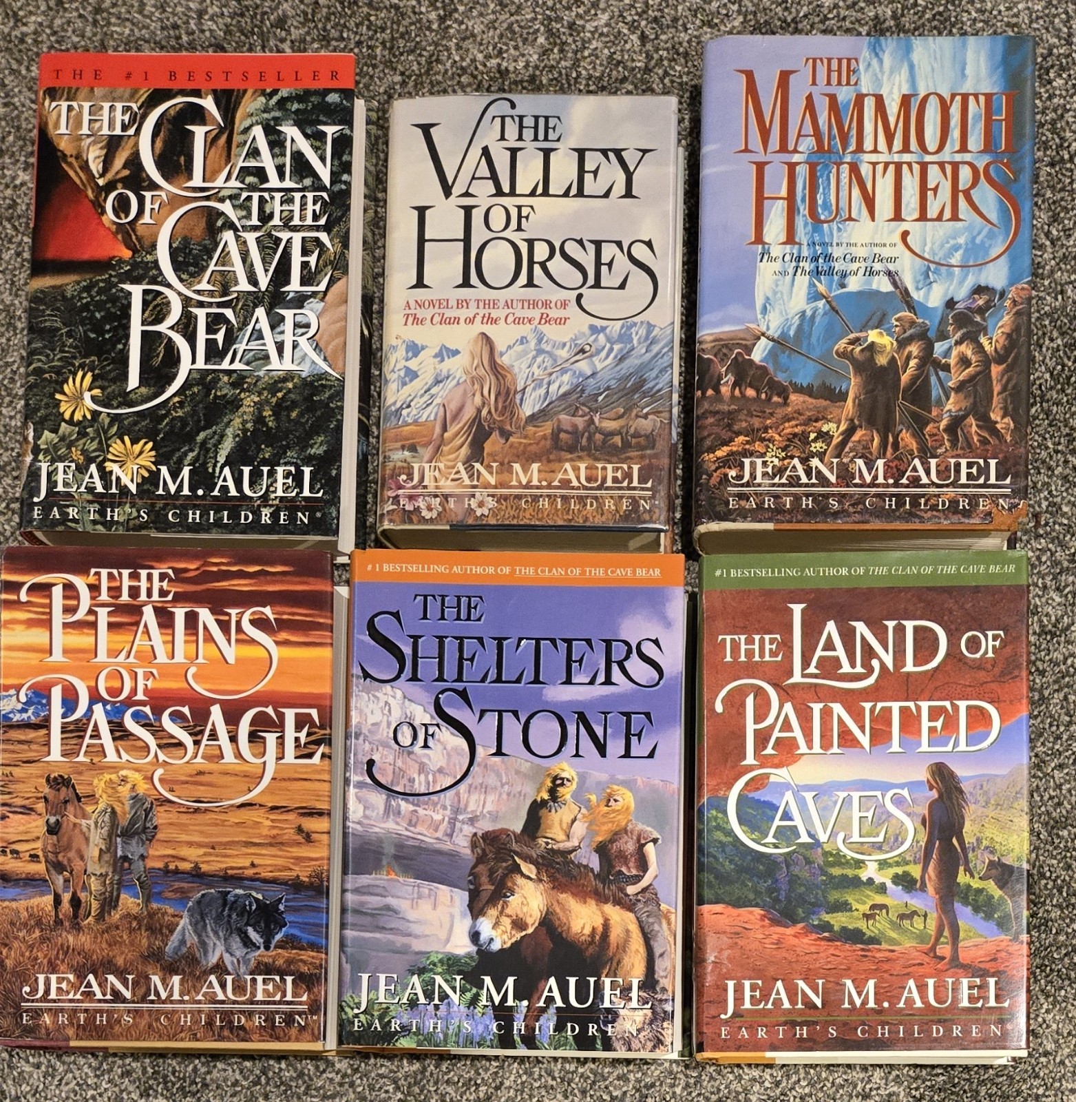 Clan of the Cave Bear (Earth’s Children) Full Series 6 Books, HCDJ, Jean M. Auel