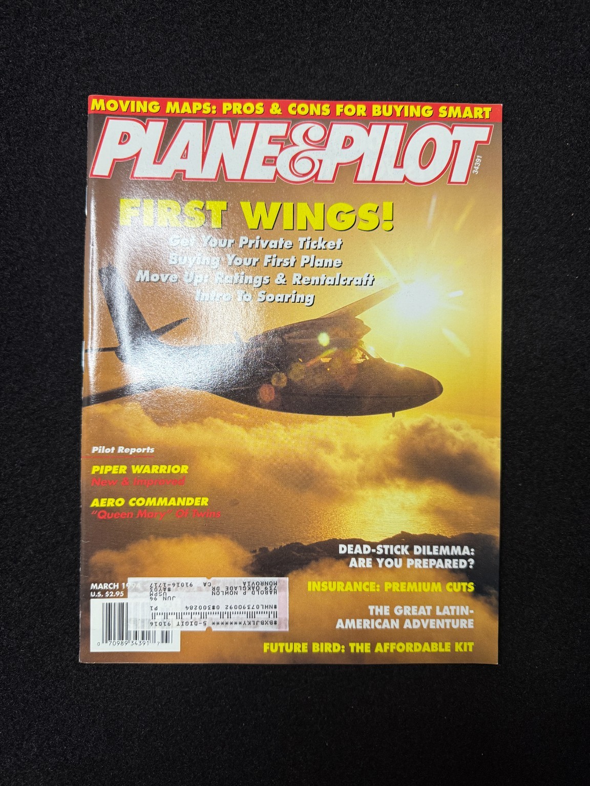 Plane & Pilot Magazine March 1994 Aviation GPS Navigation Aircraft Vintage