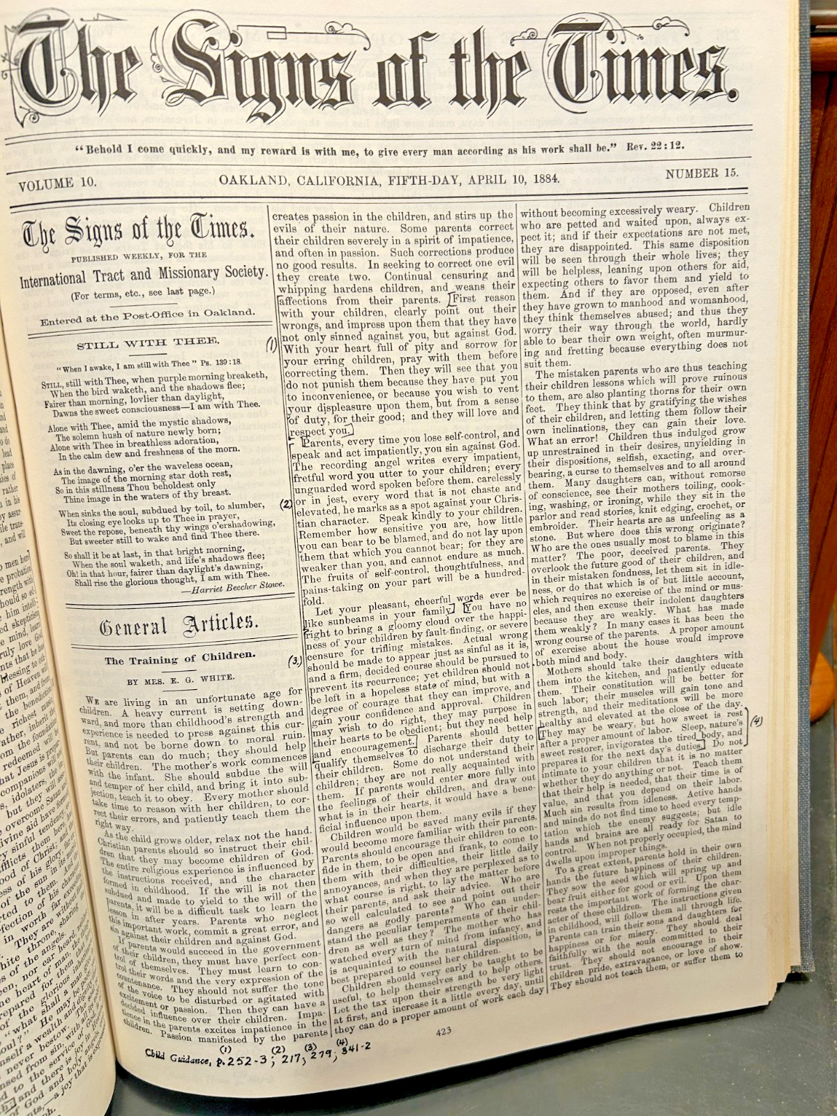 Signs of the Times Articles, Volume 1 / Ellen G. White, ADVENTIST HERITAGE BOOK