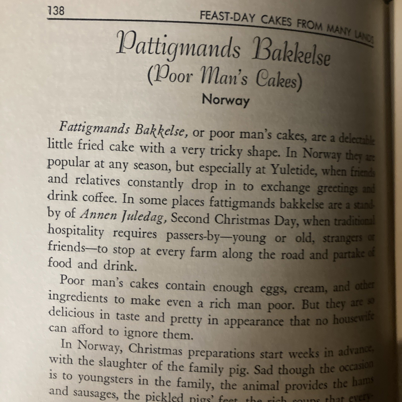 1947 Feast Day Cakes Vintage Cookbook hardcover