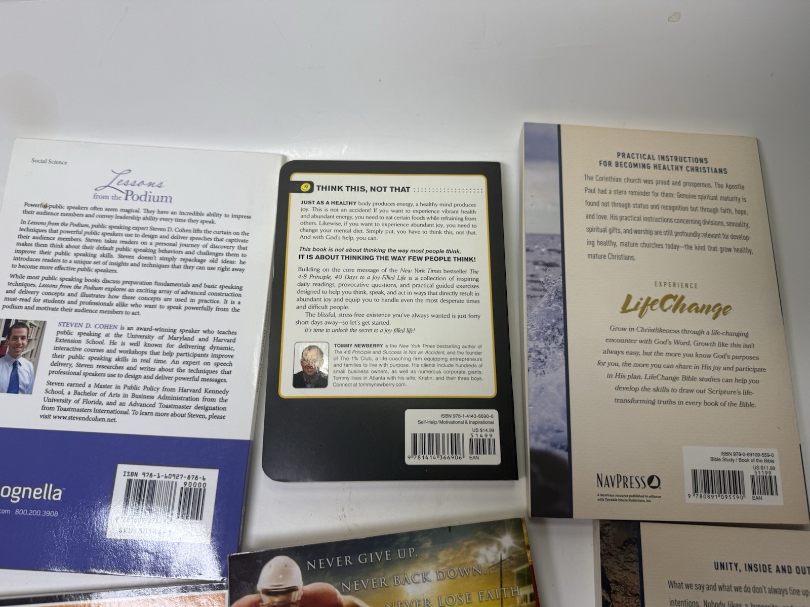 Inspirational 9 Books 1 DVD Lot Religious Christian Nonfiction