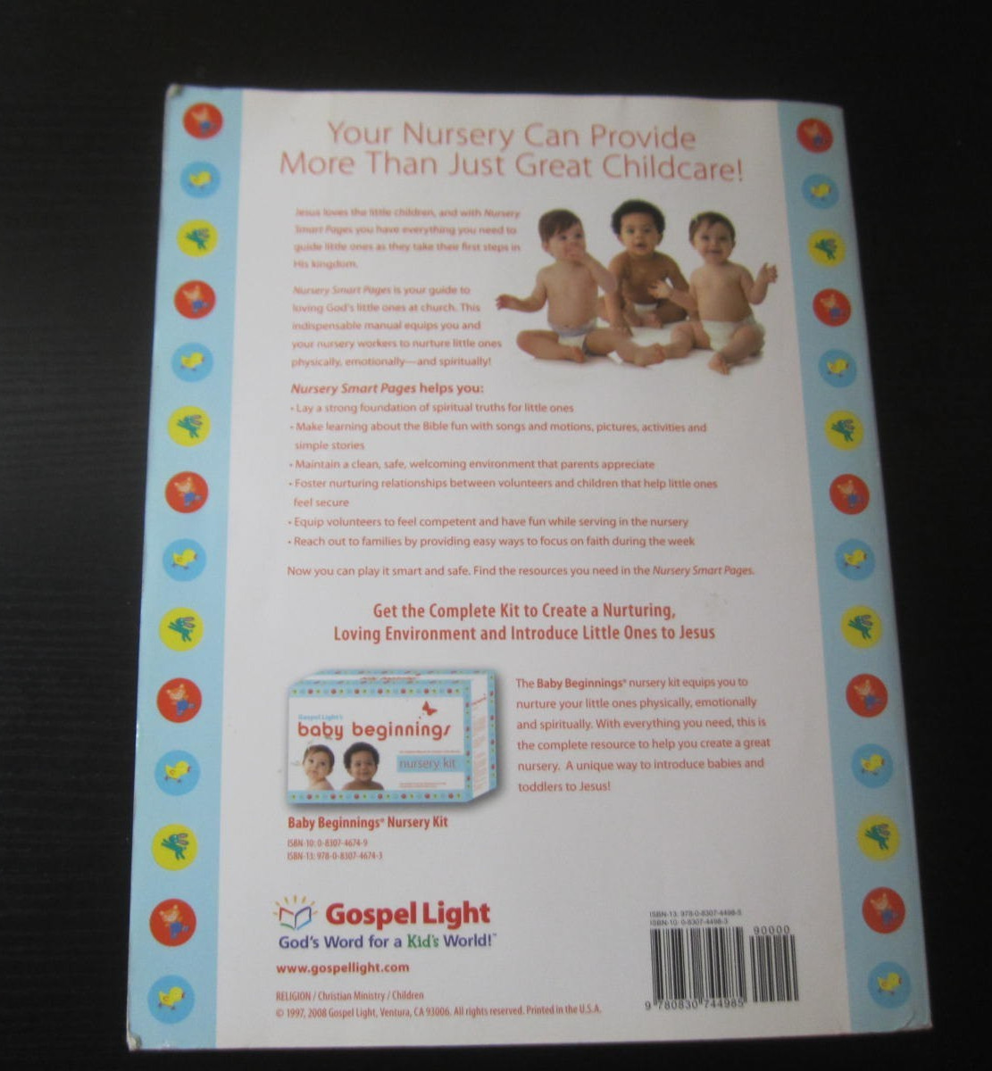 Nursery Smart Pages Gospel Light Baby Beginnings Book & CD Church Sunday School