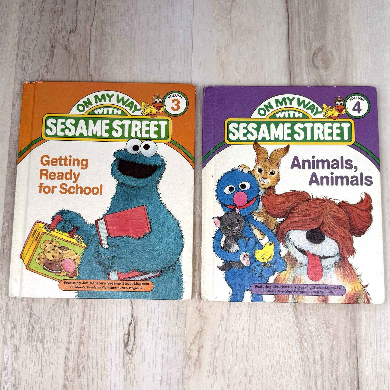 VTG Lot 6 On My Way With Sesame Street Children’s Hardcover BOOKS Volumes 1-6