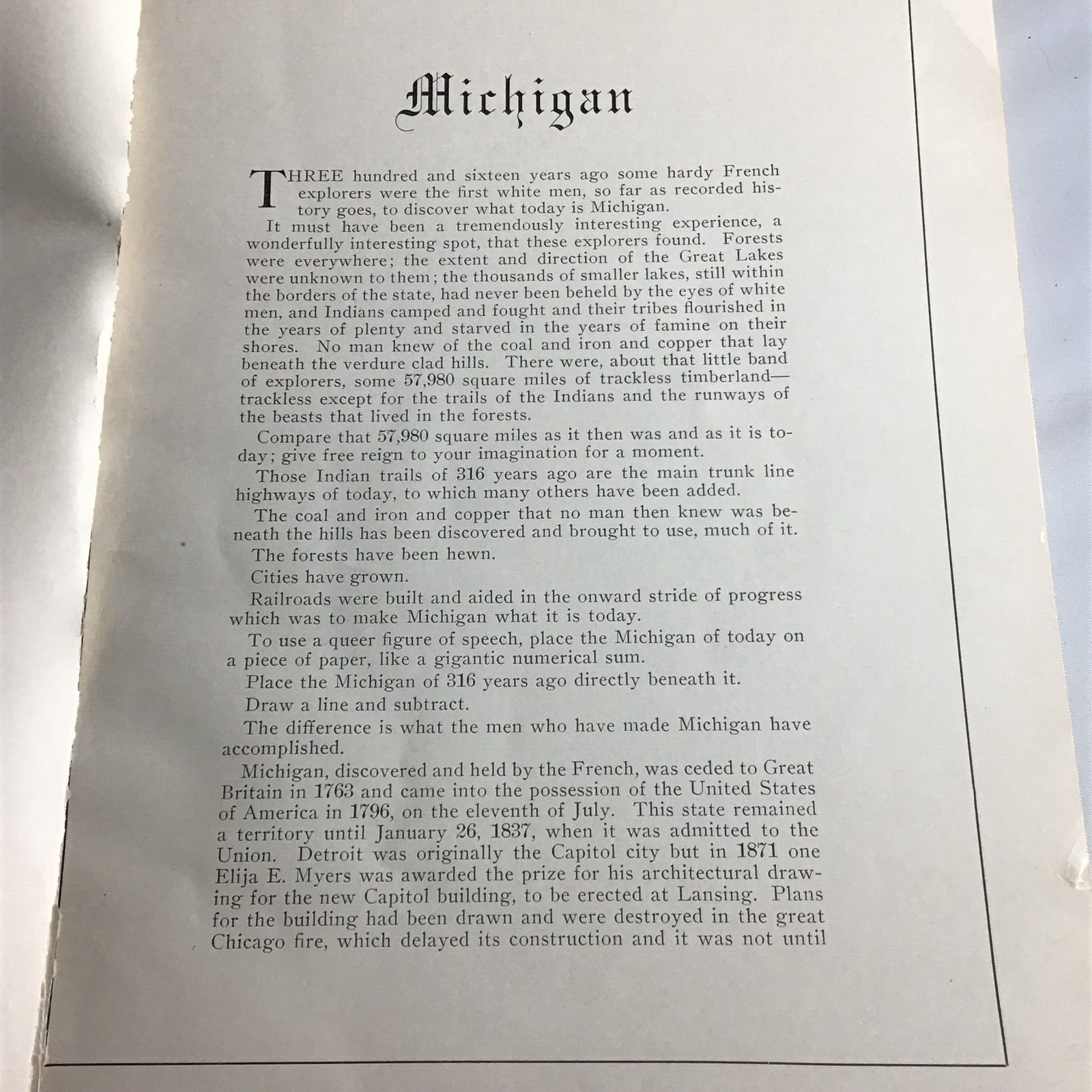 1927 Men Who Have Made Michigan E.G. Pipp Pioneers of Michigan Beginnings