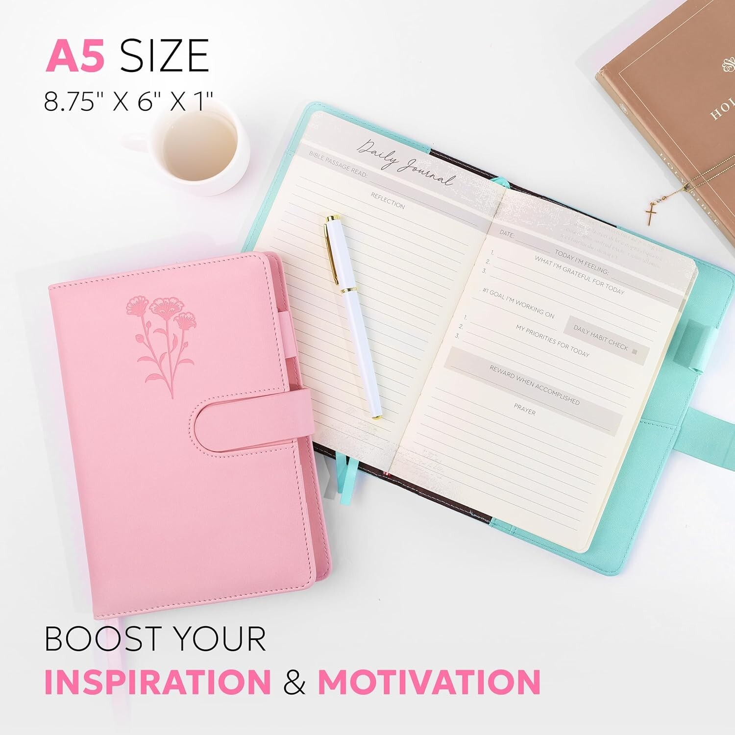 Inspirational Christian Women’s Prayer Journal – 190 Pages, Water-Resistant