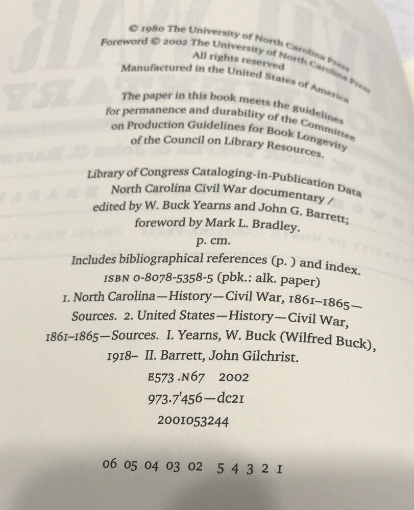 North Carolina Civil War Documentary by Buck Yearns John Barrett Mark Bradley