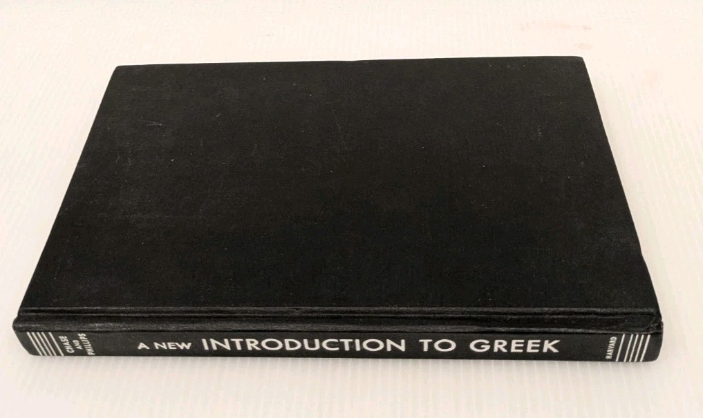 A New Introduction To Greek by Alston Chase 1972 Vintage Hardcover HC Language