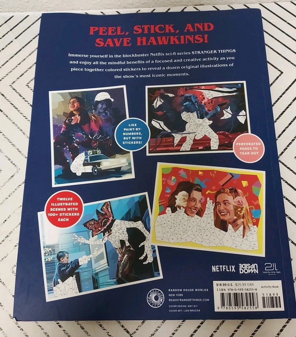 🥥 Stranger Things: the Official Color-With-Stickers Book🆕️AS SHOWN👇