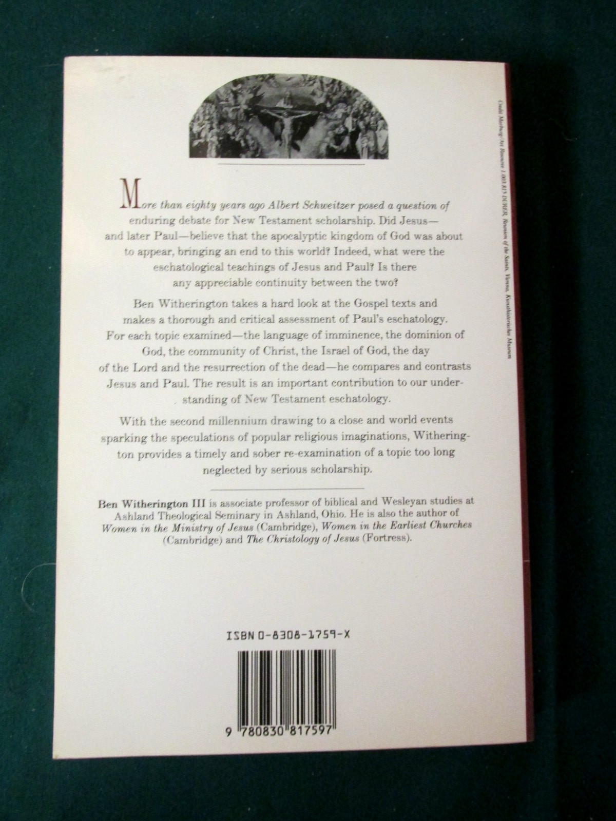 JESUS, PAUL AND THE END OF THE WORLD – BEN WITHERINGTON III – PAPERBACK – 1992