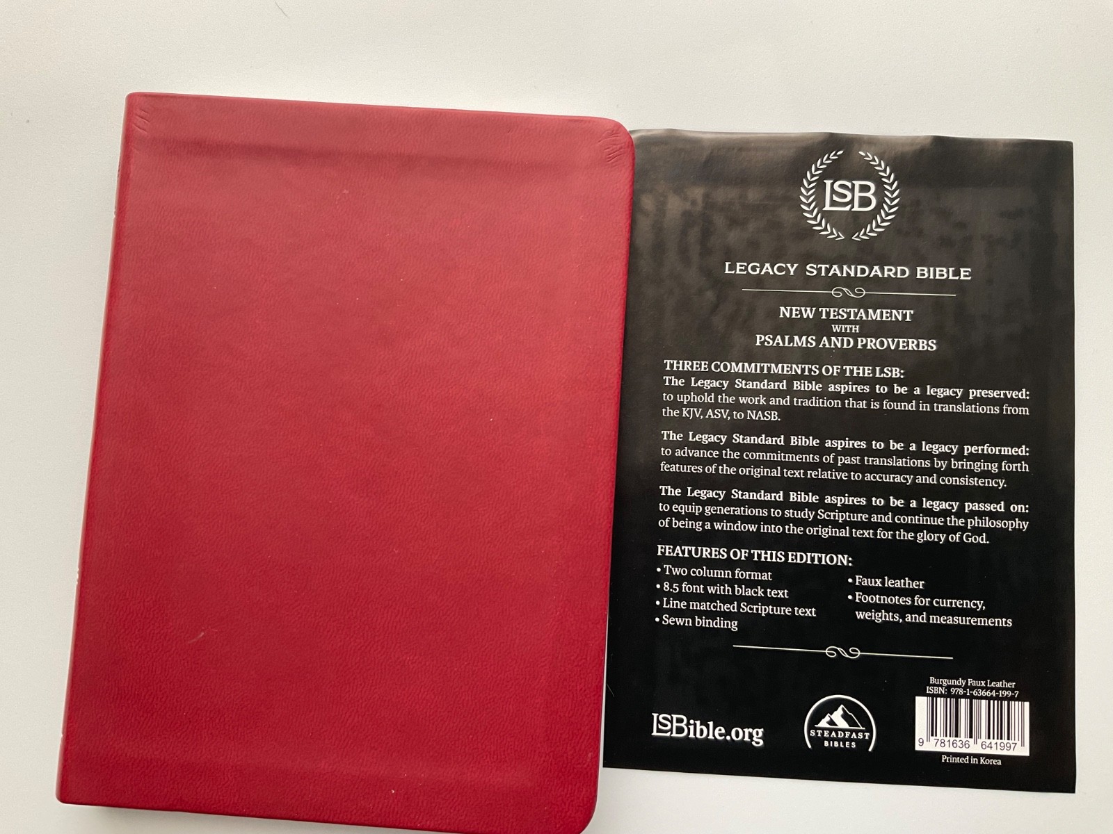 LSB New Testament Psalms Proverbs Legacy Standard Bible
