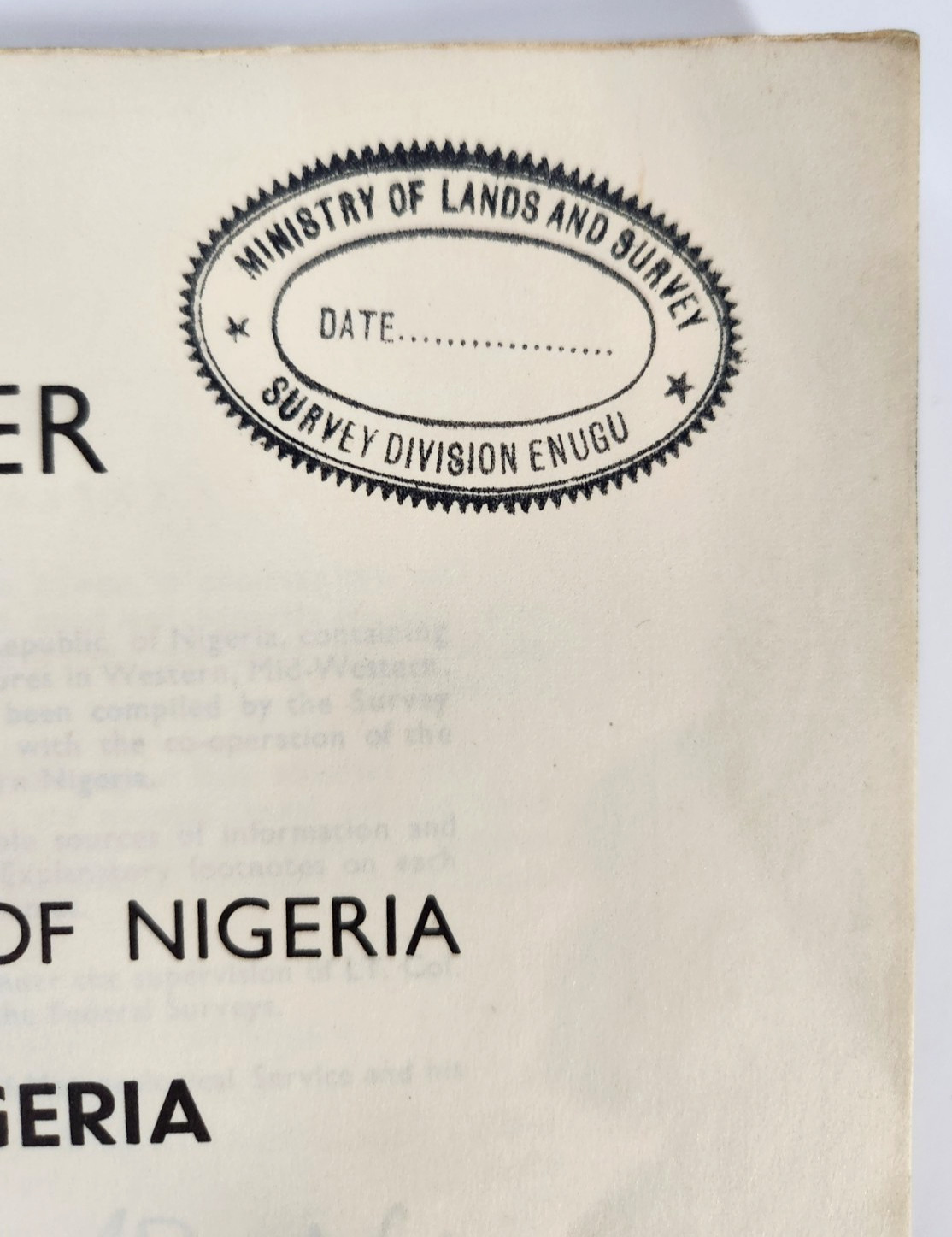 Gazetteer Vol II Nigeria Lagos 1965 Fold Out Map Federal Survey Book 176 Pages