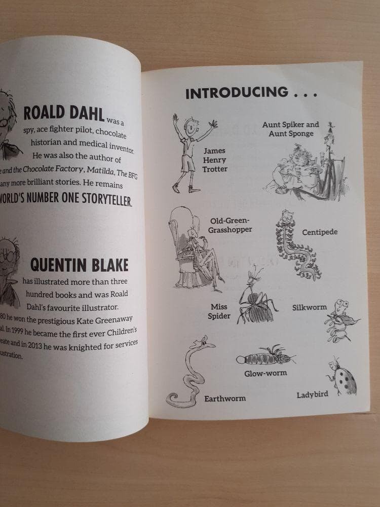 James and the Giant Peach by Roald Dahl English Book 5.0×7.8in