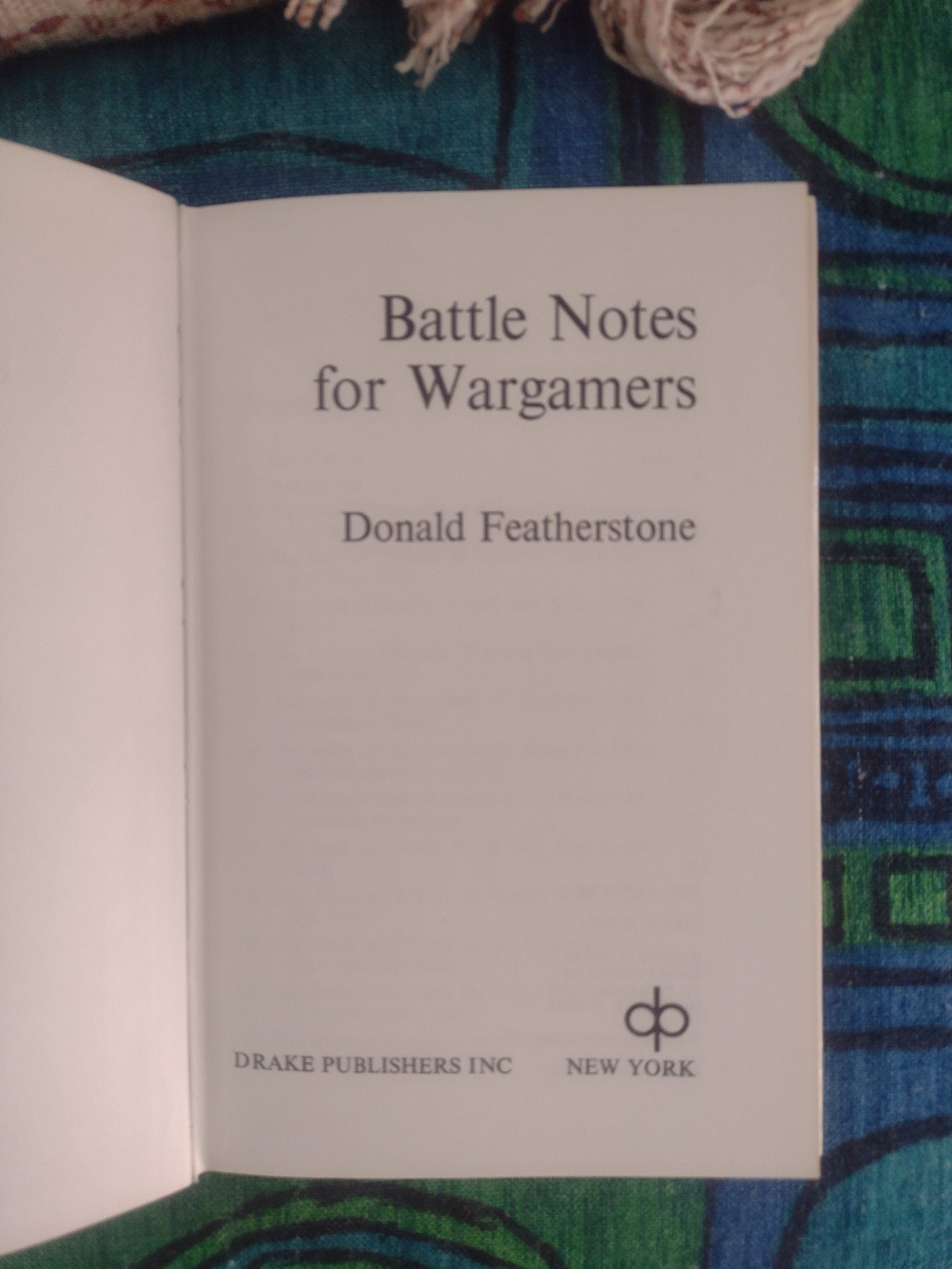 Battle Notes for Wargamers Donald F. Featherstone hardback dustjacket