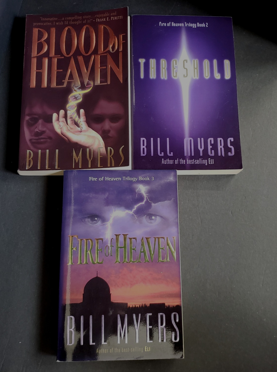 Bill Myers – Blood Of Heaven, Threshold, Fire Of Heaven Trade Paperback Books