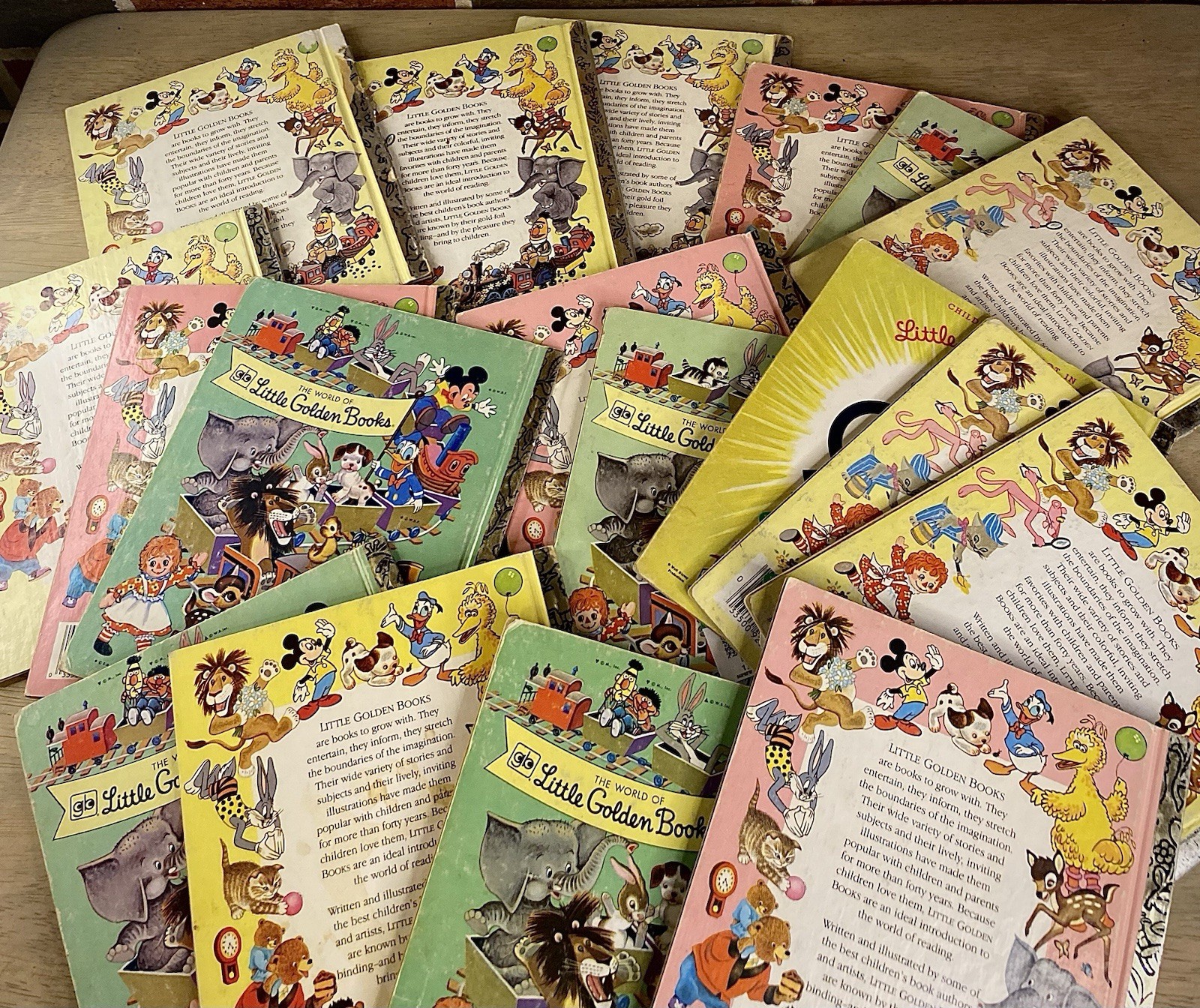 Little Golden Books Lot of 18 Mixed Titles Disney Childrens Picture Books Vtg