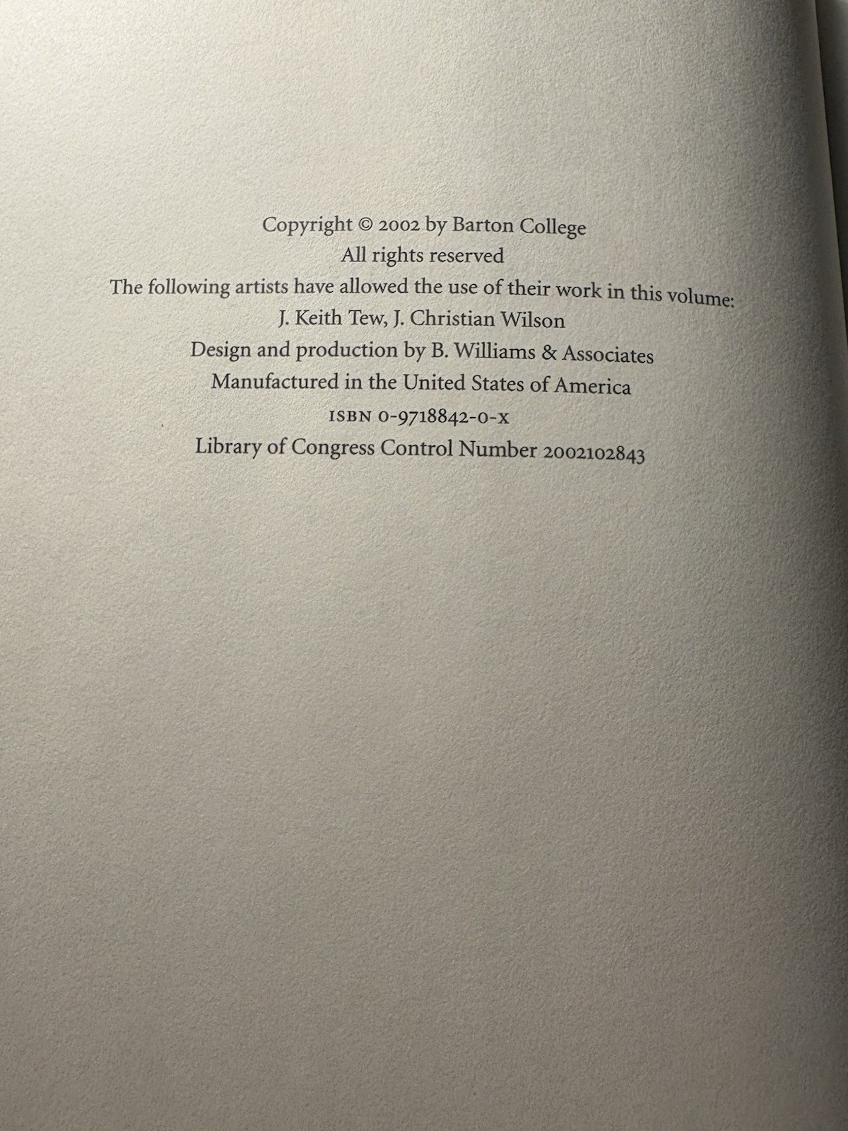 Signed Barton College Our Century Wilson NC College History Centennial Alumni HC