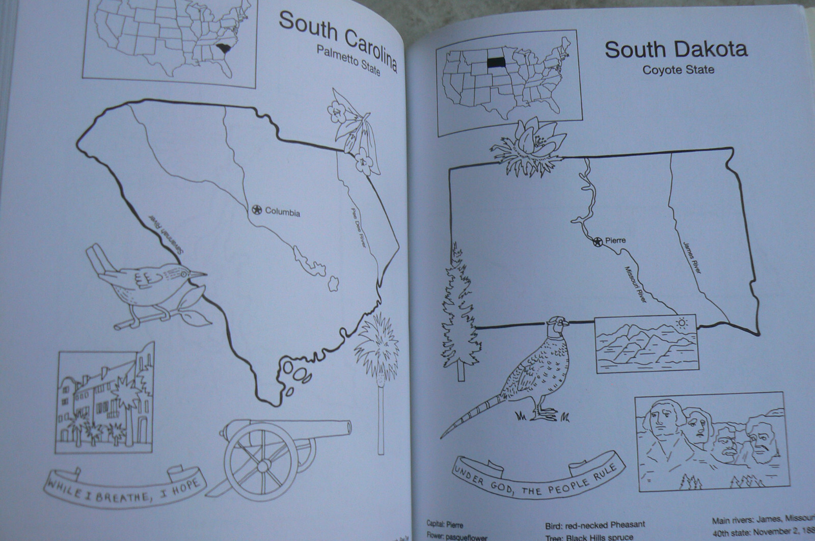 United States Coloring Book, Winky Adam, Dover NEW! 1998