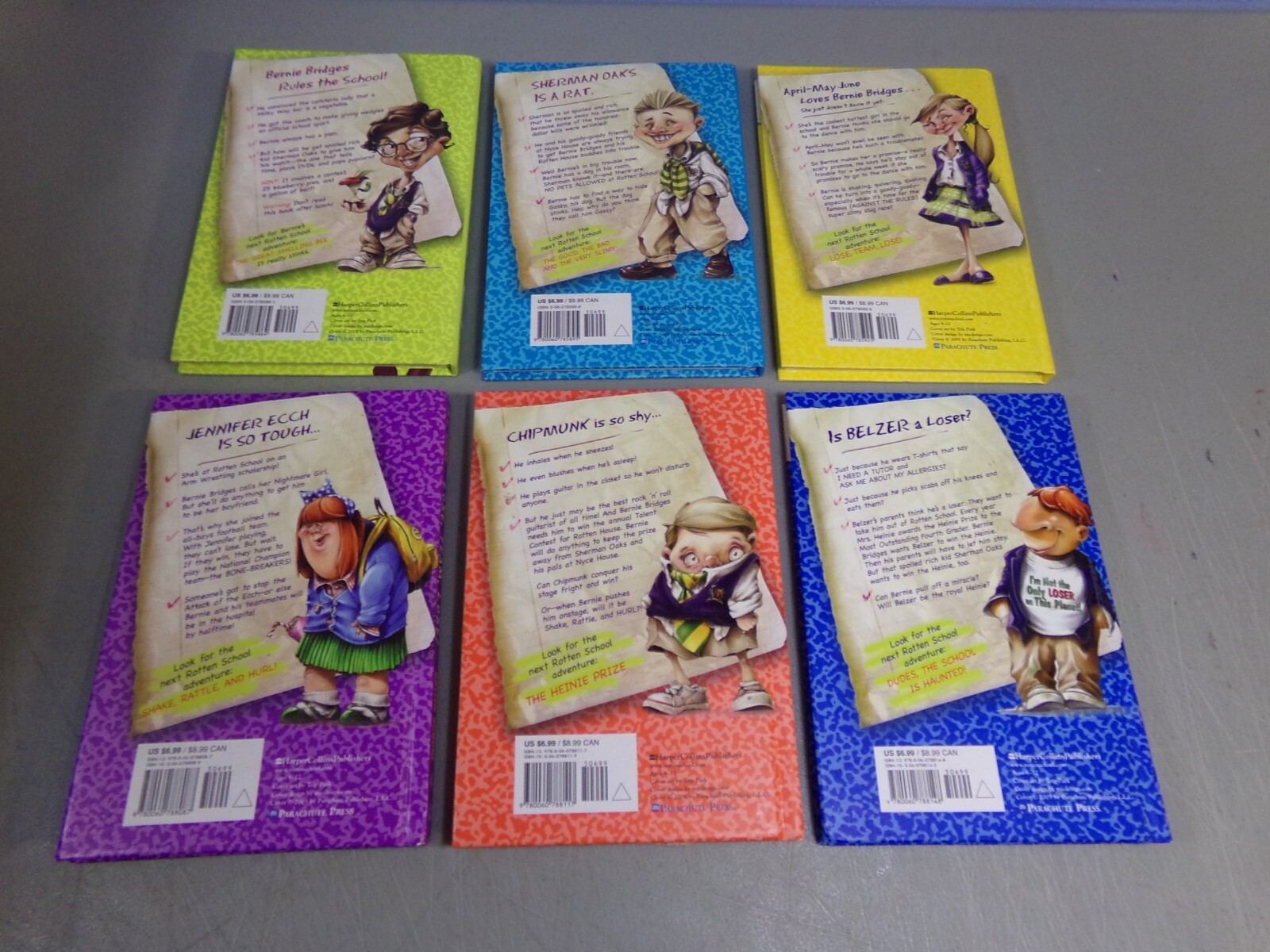 Rotten School HC 1st Edition books 1-6 All SIGNED by R.L. Stine