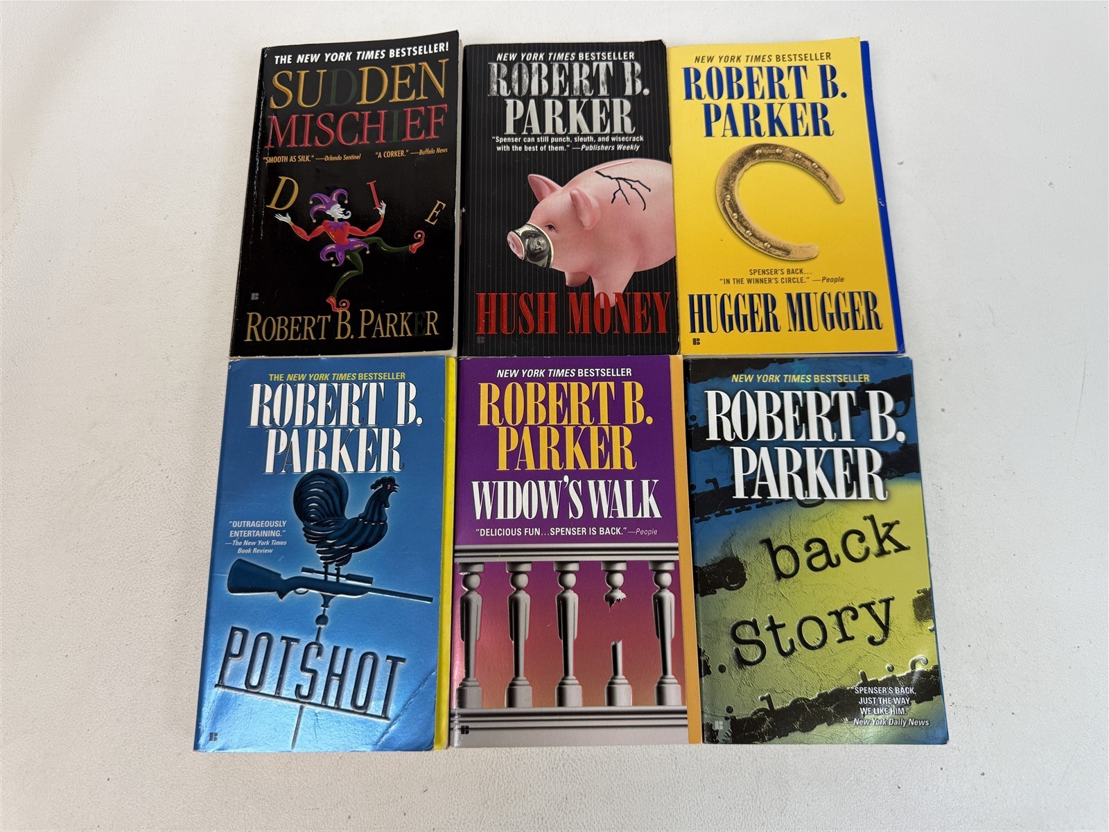 Robert B Parker Lot 49 ALL SPENSER Novels Godwulf Manuscript to Bye Bye Baby