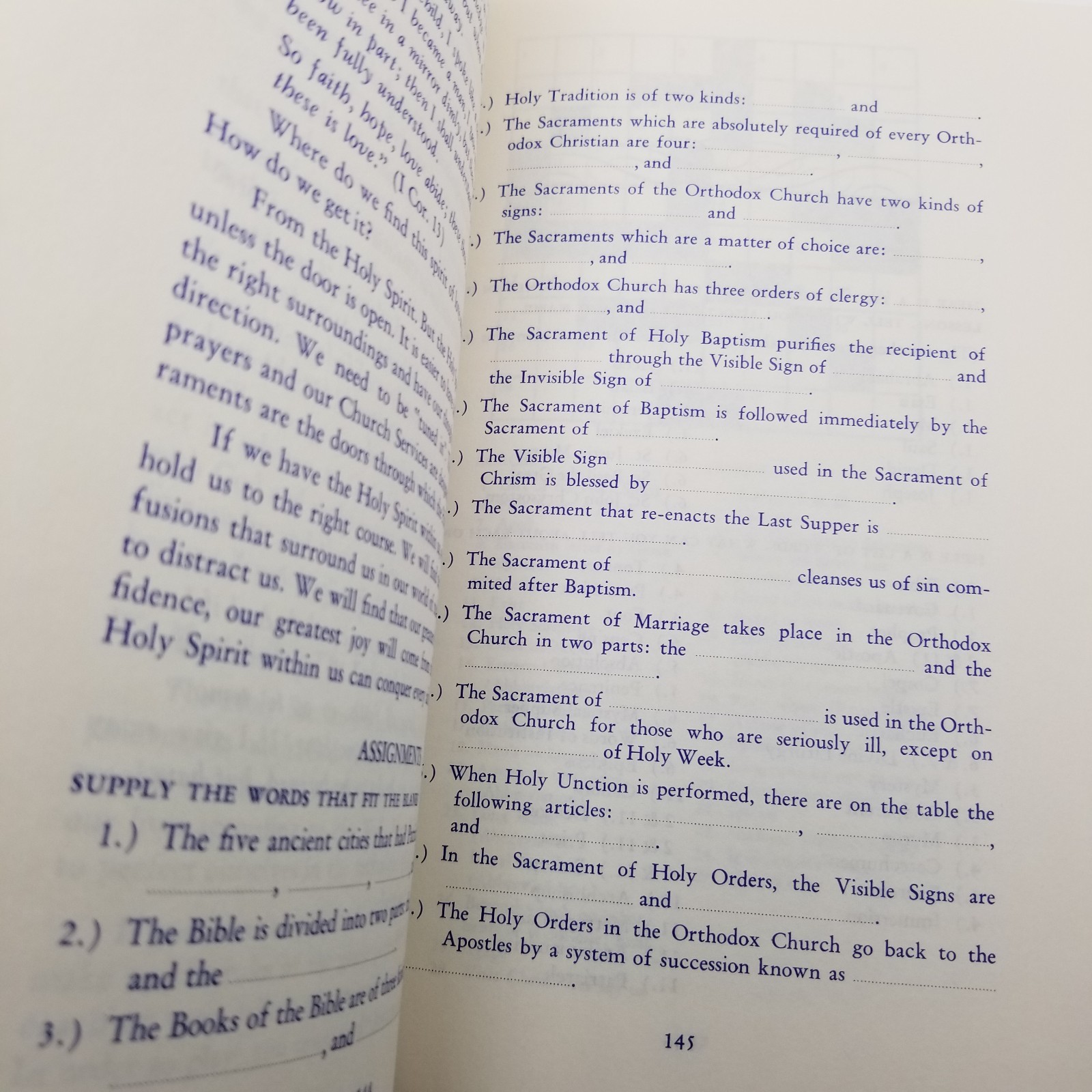 The Sacraments of the Orthodox Church 1973 Greek Orthodox Archdiocese Book