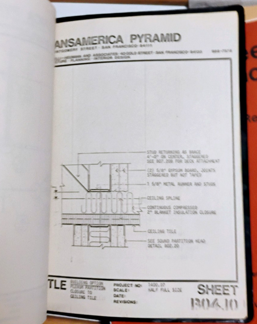 1971 S.F. TRANSAMERICA PYRAMID Space Planning Specifications MORGANELLI HEUMANN