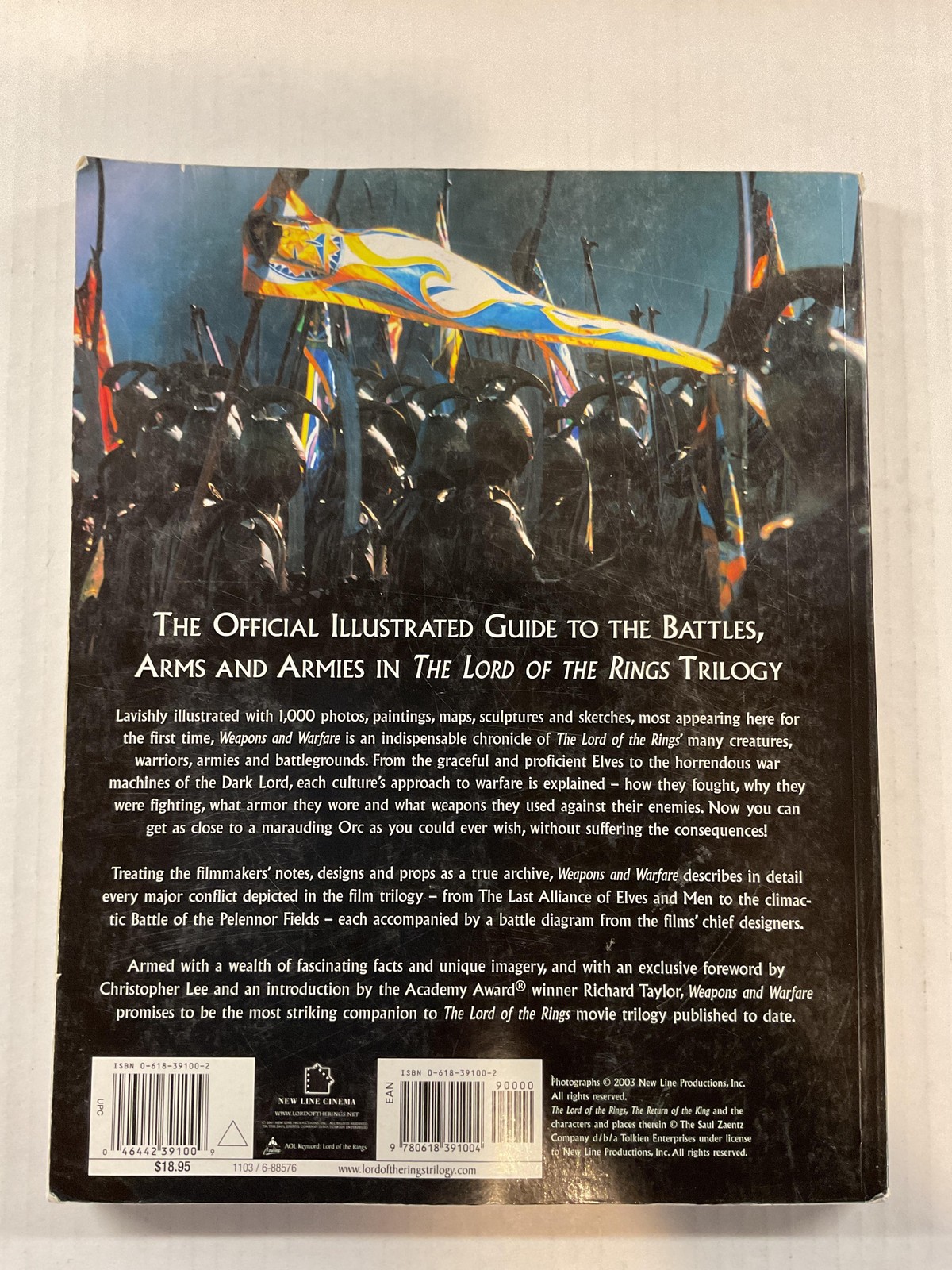The Lord Of The Rings Weapons And Warfare Illustrated Paperback New Line Cinema