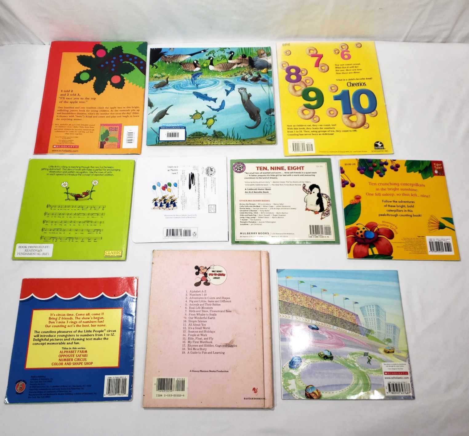 Kids Books About Counting Lot Of 10 Numbers Daycare Preschool Math Set 123s Set