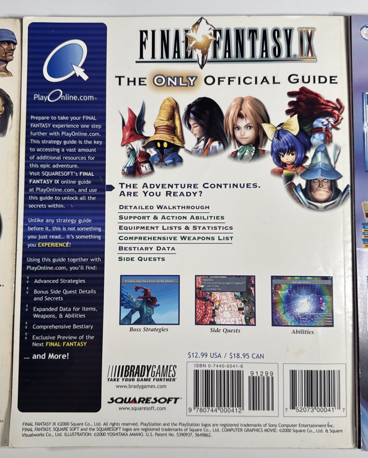 Brady Games Final Fantasy 8 9 10 Official Strategy Guides PS PaperBack Rare Lot
