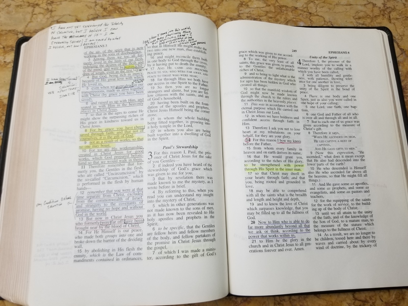 RARE 1999 USA NASB Bible Wide Margin Unknown Leather Opaque Paper USED L@@K🌟
