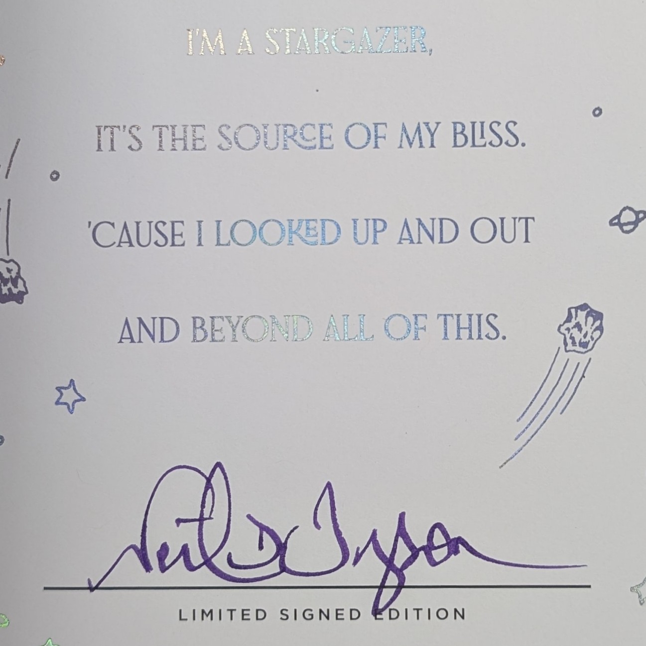 Neil deGrasse Tyson Signed Merlin’s Tour of the Universe Autographed 1st Ed Book