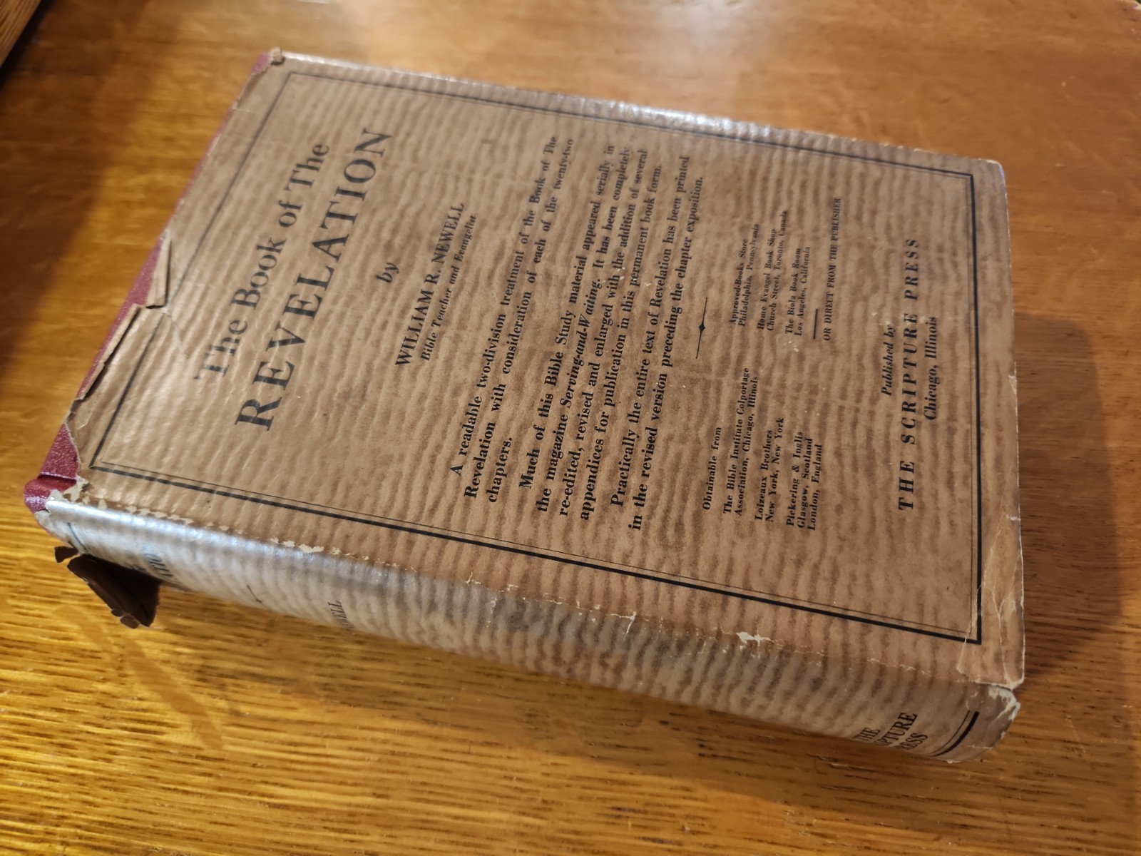 The Book of the Revelation by William R. Newell Hardback in Dust Jacket 1935