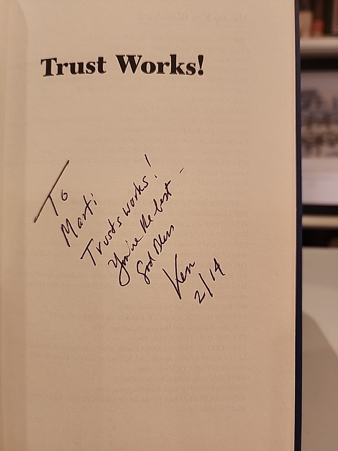 Trust Works! & Big Bucks by Ken Blanchard (SIGNED)