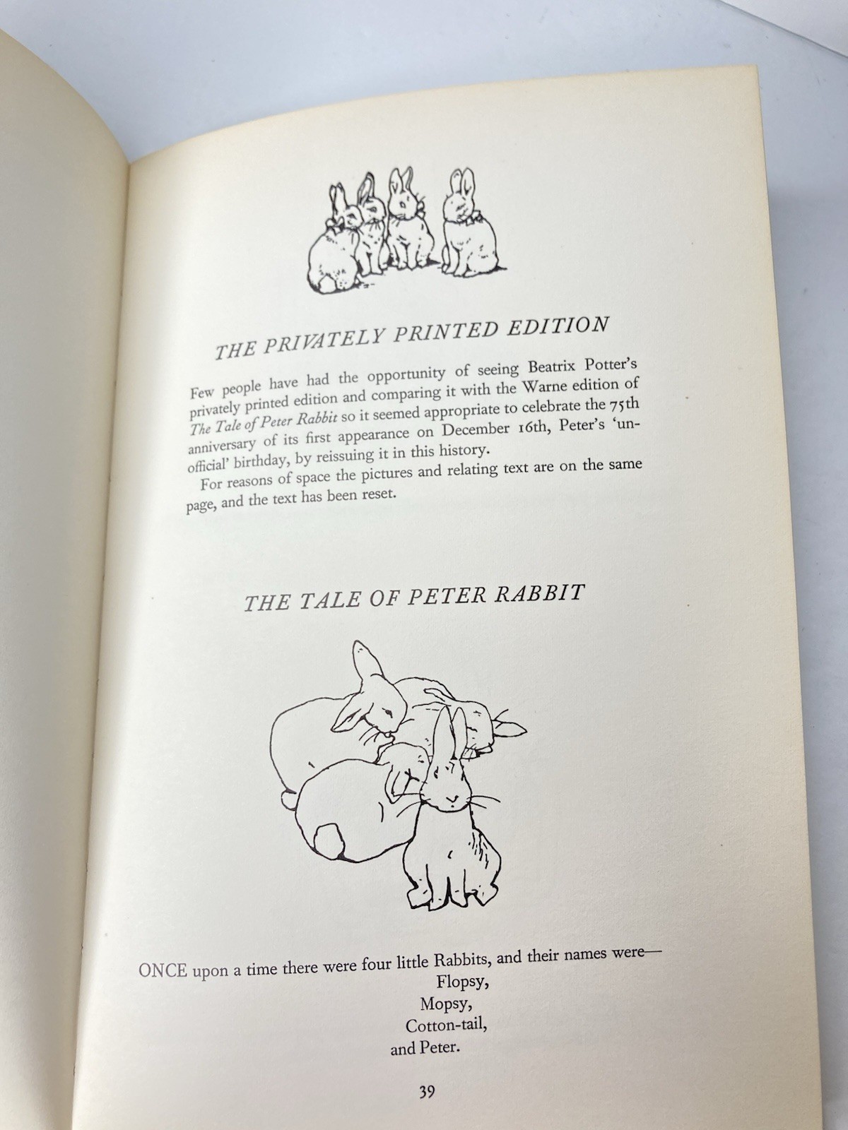 History of the Tale of Peter Rabbit Warne 1976 History Potter Private Printing